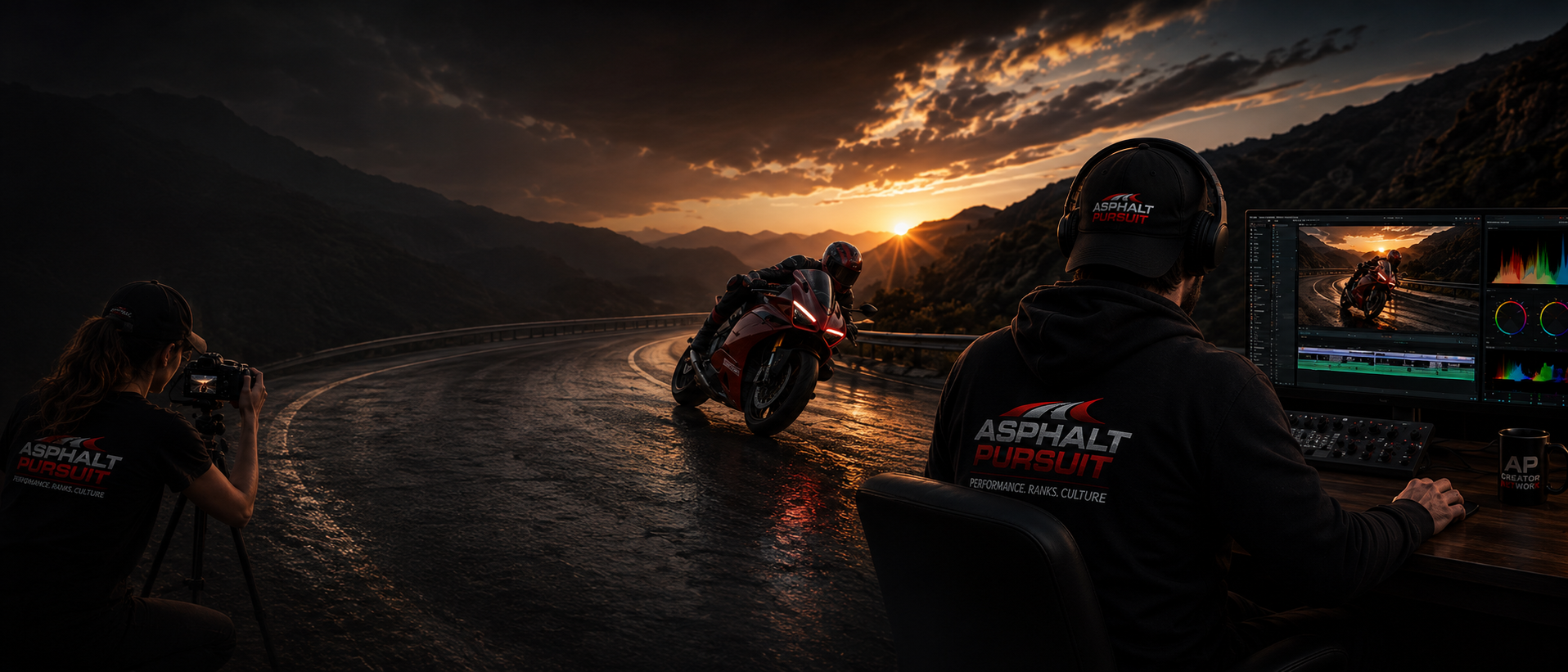 AP Creator Network — capture or edit while Asphalt Pursuit handles the media-business infrastructure.